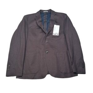 Bar III Slim‎ Fit Sport Coat Mens 40S Burgundy Red Herringbone Stretch $295 NEW